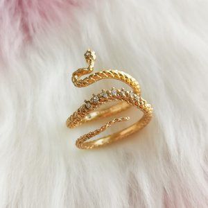 Kendra Scott PHOENIX Vintage Gold Wrap Ring Size 7